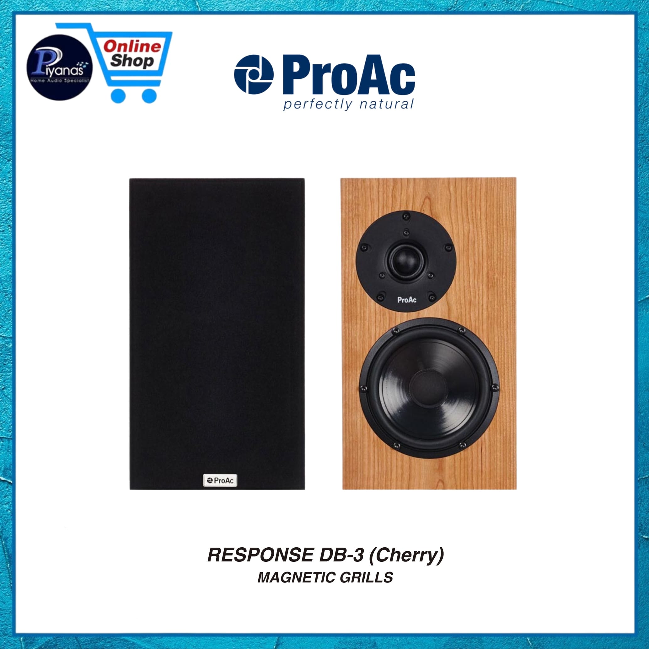 ลำโพงบุ๊คเชลฟ์ : PROAC : RESPONSE DB-3 MAGNETIC GRILLS (CHERRY)_1